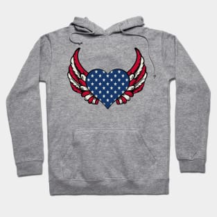 American Heart USA flag Hoodie